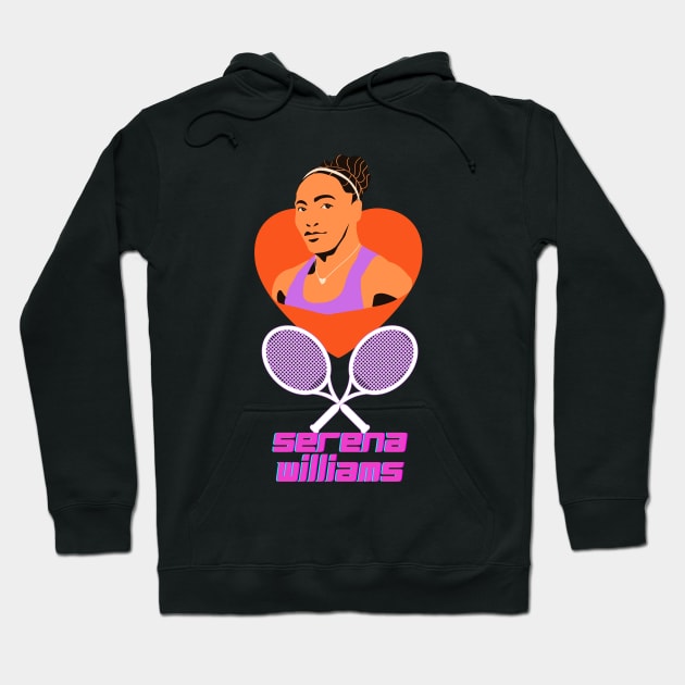 Serena Williams t-shirt. Hoodie by El Rey 